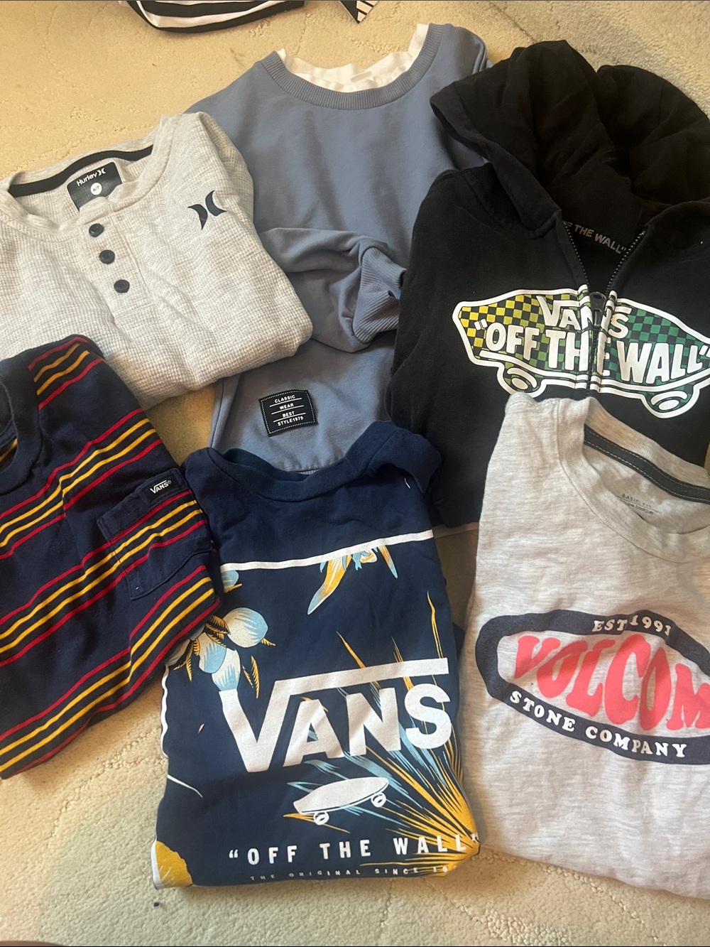 Vans and skate brand boys clothes